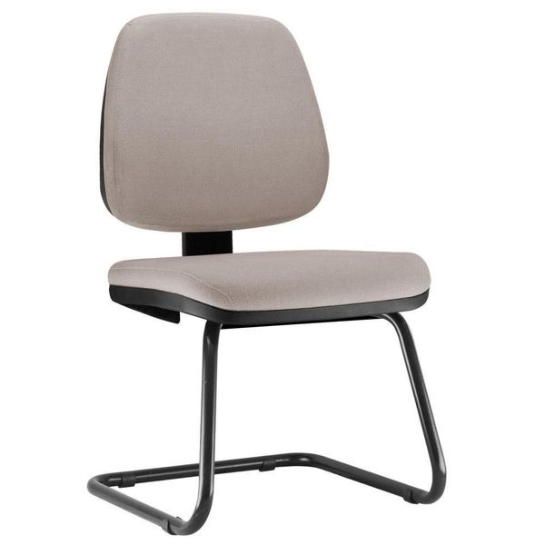 Cadeira Para Escritório Job L02 Fixa Linho Bege - Lyam Decor Cadeira Para Escritório Job L02 Fixa Linho Bege - Lyam Decor