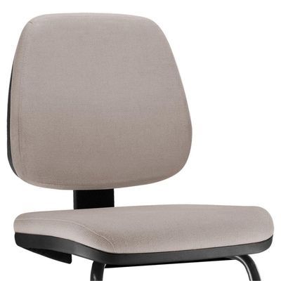 Cadeira Para Escritório Job L02 Fixa Linho Bege - Lyam Decor