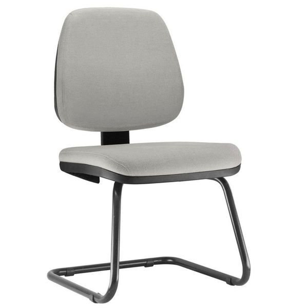 Cadeira Para Escritório Job L02 Fixa Linho Cinza - Lyam Decor