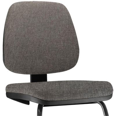 Cadeira Para Escritório Job L02 Fixa Linho Cinza Escuro - Lyam Decor