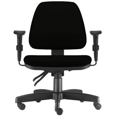 Kit 02 Cadeiras de Escritório Giratória Executiva Ergonômica Sky L02 Crepe Preto - Lyam Decor