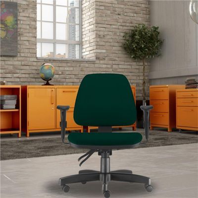 Kit 02 Cadeiras de Escritório Giratória Executiva Ergonômica Sky L02 Crepe Verde Musgo - Lyam Decor