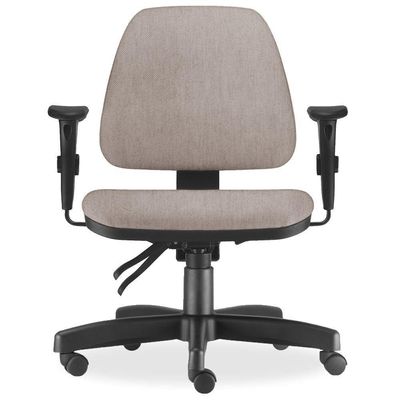 Kit 02 Cadeiras de Escritório Giratória Executiva Ergonômica Sky L02 Linho Bege - Lyam Decor