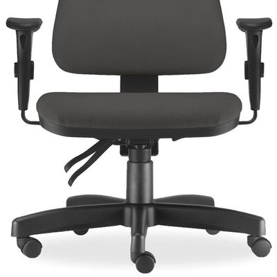 Kit 02 Cadeiras de Escritório Giratória Executiva Ergonômica Sky L02 Crepe Cinza - Lyam Decor