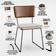 Kit 02 Cadeiras Decorativas Sala De Jantar Allana L02 Couríssimo Marrom Linho Cru - Lyam Decor