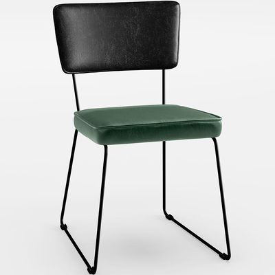 Kit 02 Cadeiras Decorativas Sala Jantar Allana L02 Couríssimo Preto Facto Verde Musgo - Lyam Decor