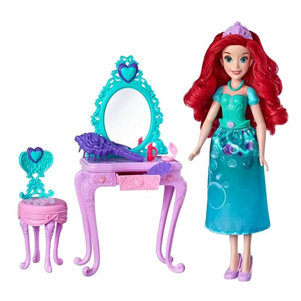 Boneca Disney Princesas com Acessórios - Penteadeira Real da Ariel - Hasbro Hasbro
