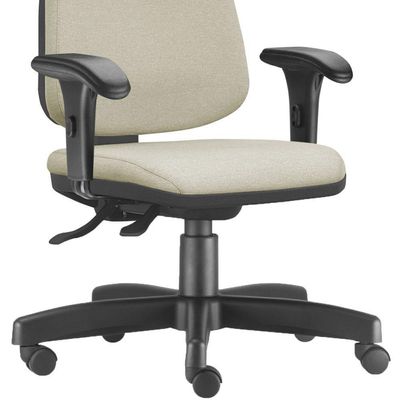 Kit 02 Cadeiras Giratórias Job L02 Diretor Executiva Suede Bege - Lyam Decor