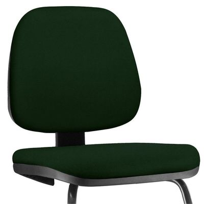 Kit 02 Cadeiras Para Escritório Job L02 Fixa Crepe Verde Musgo - Lyam Decor