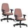 Kit 02 Cadeiras Giratórias Job L02 Diretor Executiva Suede Rosê - Lyam Decor