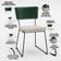 Kit 04 Cadeiras Decorativas Estofada Sala Jantar Allana L02 Facto Verde Musgo Linho Cru - Lyam Decor