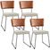 Kit 04 Cadeiras Decorativas Sala Jantar Allana L02 Couríssimo Camel Linho Champagne - Lyam Decor