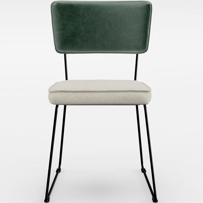 Kit 04 Cadeiras Decorativas Sala Jantar Allana L02 Facto Verde Musgo Linho Champagne - Lyam Decor