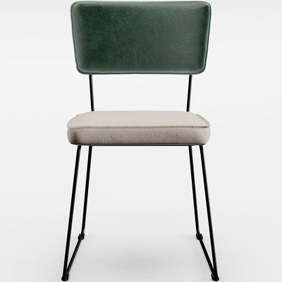 Kit 06 Cadeiras Decorativas Estofada Sala Jantar Allana L02 Facto Verde Musgo Linho Cru - Lyam Decor