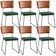 Kit 06 Cadeiras Decorativas Sala Jantar Allana L02 Couríssimo Camel Facto Verde Musgo - Lyam Decor