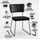 Kit 06 Cadeiras Decorativas Sala Jantar Allana L02 Couríssimo Preto Linho Chumbo - Lyam Decor