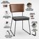 Kit 06 Cadeiras Decorativas Sala Jantar Allana L02 Couríssimo Marrom Linho Cinza Escuro - Lyam Decor