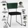 Kit 06 Cadeiras Decorativas Sala Jantar Allana L02 Facto Verde Musgo Couríssimo Preto - Lyam Decor