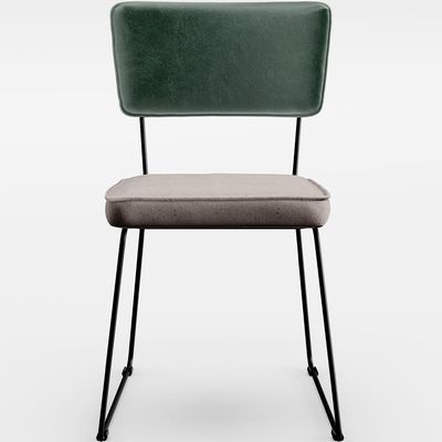 Kit 4 Cadeiras Decorativas Estofada Sala Jantar Allana L02 Facto Verde Musgo Linho Bege - Lyam Decor