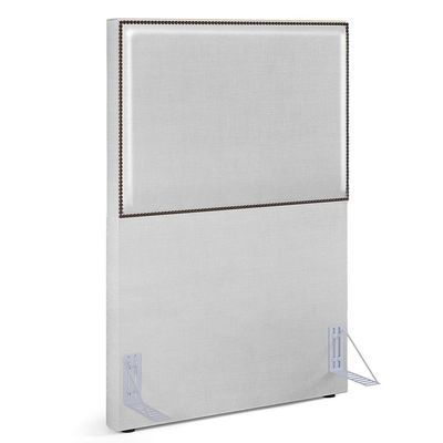 Cabeceira Box Solteiro Com Tachas 100 cm Vicenza L02 Facto Cinza Metalizado - Lyam Decor