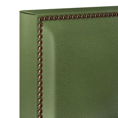 Cabeceira Cama Box Casal Com Tachas 140 cm Vicenza L02 Facto Verde Musgo - Lyam Decor
