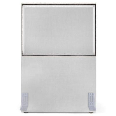 Cabeceira Box Solteiro Com Tachas 100 cm Vicenza L02 Facto Cinza Metalizado - Lyam Decor