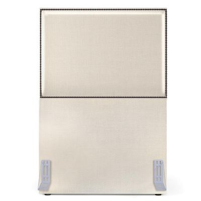 Cabeceira Box Solteiro Com Tachas 100 cm Vicenza L02 Facto Pérola Metalizado - Lyam Decor