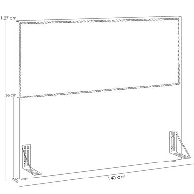 Cabeceira Cama Box Casal Com Tachas 140 cm Vicenza L02 Suede Bege - Lyam Decor