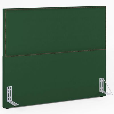 Cabeceira Cama Box Casal Com Tachas 140 cm Vicenza L02 Suede Verde Musgo - Lyam Decor