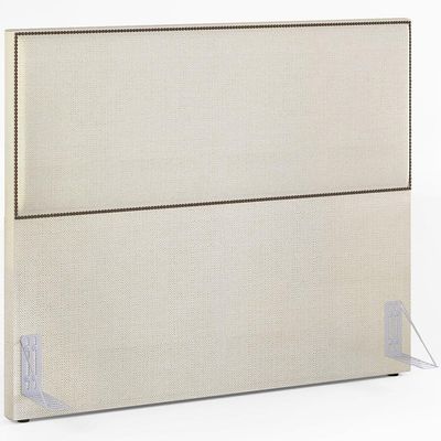 Cabeceira Cama Box Casal Com Tachas 160 cm Vicenza L02 Linho Champagne - Lyam Decor