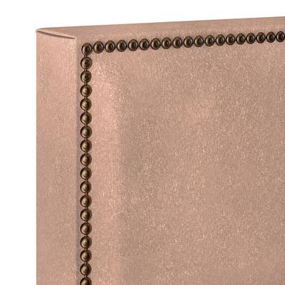 Cabeceira Cama Box Casal Queen Com Tachas 160 cm Vicenza L02 Linho Rosê - Lyam Decor