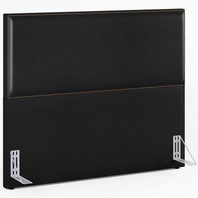 Cabeceira Cama Box Casal Queen Com Tachas 160 cm Vicenza L02 Couríssimo Preto - Lyam Decor