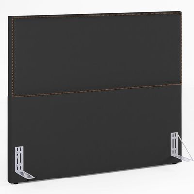 Cabeceira Cama Box Casal Queen Com Tachas 160 cm Vicenza L02 Suede Preto - Lyam Decor