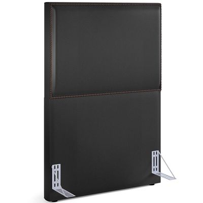 Cabeceira Cama Box Solteiro Com Tachas 100 cm Vicenza L02 Couríssimo Preto - Lyam Decor