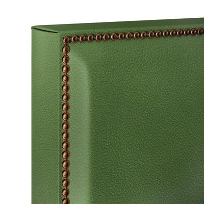 Cabeceira Cama Box Solteiro Com Tachas 100 cm Vicenza L02 Facto Verde Musgo - Lyam Decor
