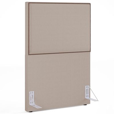 Cabeceira Cama Box Solteiro Com Tachas 100 cm Vicenza L02 Linho Cru - Lyam Decor