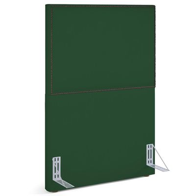 Cabeceira Cama Box Solteiro Com Tachas 100 cm Vicenza L02 Suede Verde Musgo - Lyam Decor