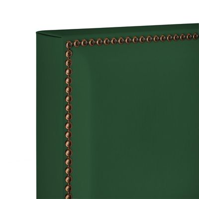 Cabeceira Cama Box Solteiro Com Tachas 100 cm Vicenza L02 Suede Verde Musgo - Lyam Decor