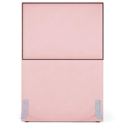 Cabeceira Cama Box Solteiro Com Tachas 100 cm Vicenza L02 Suede Rosê - Lyam Decor