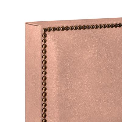 Cabeceira Cama Box Solteiro Com Tachas 100 cm Vicenza L02 Linho Rosê - Lyam Decor