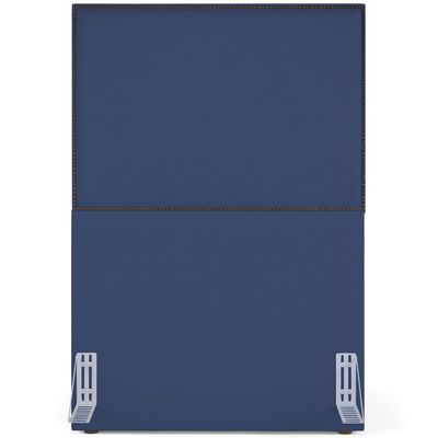 Cabeceira Cama Box Solteiro Com Tachas 100 cm Vicenza L02 Suede Azul Marinho - Lyam Decor