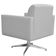 Kit 02 Poltronas Decorativas Base Giratória Para Sala de Estar Helô L02 Linho Cinza - Lyam Decor