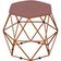 Kit 02 Puffs Decorativo Aramado Bronze Six L02 Suede Rosê - Lyam Decor