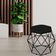 Kit 02 Puffs Decorativo Aramado Preto Six L02 Suede Preto - Lyam Decor
