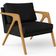 Kit 04 Poltrona Decorativa Para Sala Pietra Estrutura De Madeira L02 Corano Preto - Lyam Decor