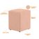 Kit 04 Puffs Quadrado L02 Decorativo Linho Rosê - Lyam Decor