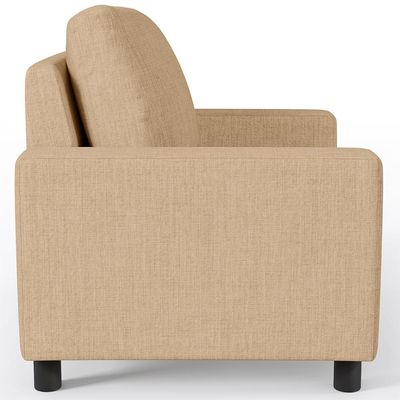 Poltrona Decorativa Para Sala De Estar E Recepção Malta L02 Linho Bege Escuro - Lyam Decor
