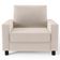Poltrona Decorativa Para Sala De Estar E Recepção Malta L02 Suede Bege - Lyam Decor