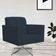 Poltrona Decorativa com Base Giratória Para Sala de Estar Helô L02 Suede Azul Marinho - Lyam Decor