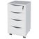 Gaveteiro Para Escritório Office com Rodízios 04 Gavetas Bit A02 Branco - Lyam Decor